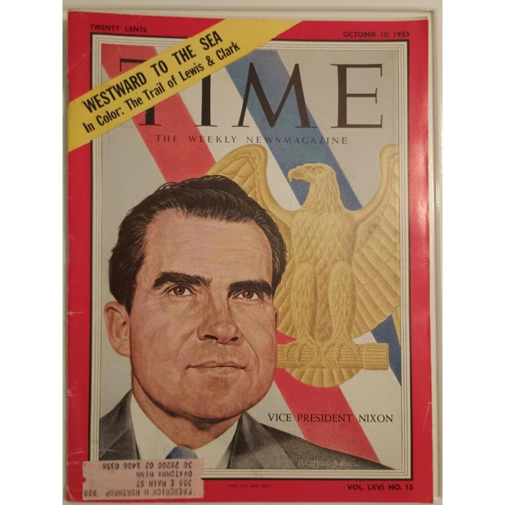 1955 TIME Magazine Featuring Vice President Nixon & Vintage Coca-Cola Ad